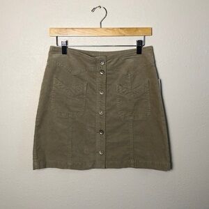 SIGNATURE STUDIO Women's 6 Taupe Corduroy Mini Skirt Classic Western Cowgirl NEW